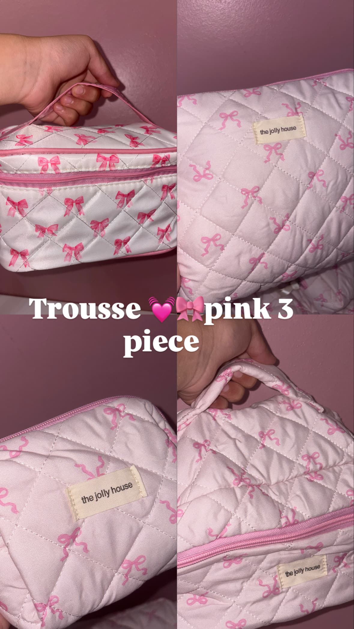 Pack 3 trousse pink 🎀🌸