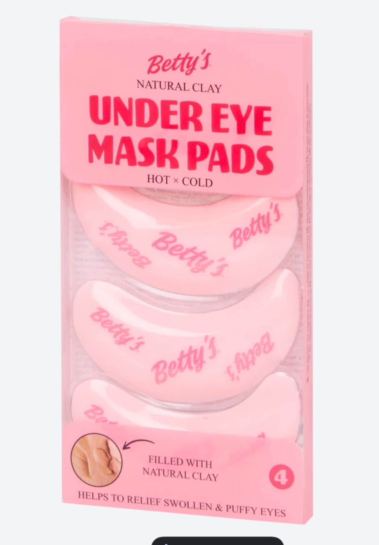 Betty’s Natural Clay Under Eye Mask Pads🌸🎀 2